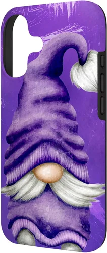 Vista 2 de Cute Gnome Graphic for Gardener and Spring and Summer Purple Case for iPhone 17
