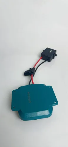 Vista 9 de Adaptador de corriente para ruedas de batería Makita 18V LXT con conector de arnés de cables y portafusibles compatible con ruedas de batería de 12