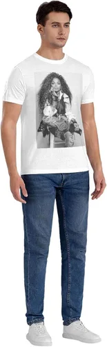 Vista 8 de Janet Music Jackson - Camiseta básica de manga corta para hombre, color negro