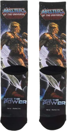 Vista 2 de Masters of the Universo Adulto He-Man I Have The Power Sublimated Crew Calcetines para hombres y mujeres