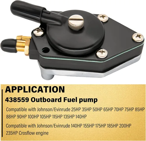 Vista 2 de 438559 Bomba de combustible para fueraborda Johnson Evinrude 25 35 50 65 70 75 85 88 90 100 105 115 135 140 HP Reemplaza 385784 0438559 433390