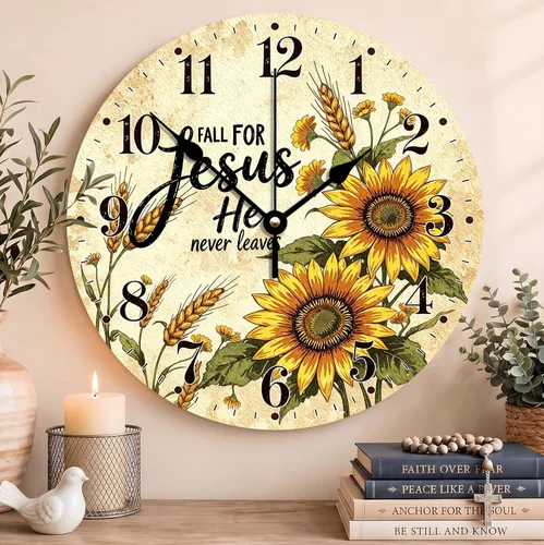 Vista 102 de Reloj con versículo bíblico con citas de Jesús, relojes de 0929Regalos Cristianos (2)