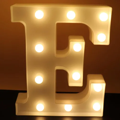 Vista 9 de AUSAYE Letras con luces LED, alfabeto iluminado, luz nocturna para el hogar, bar, fiesta, boda, cumpleaños, decoración de cumpleaños, funciona