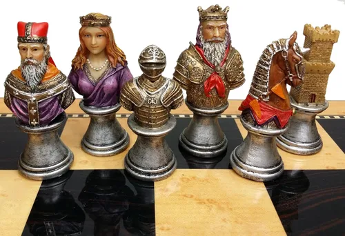 Vista 8 de Juego de ajedrez de las Cruzadas de la época medieval Árabes vs Cristianos - SIN tablero