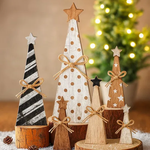 Vista 9 de Decoración de Halloween para interiores - Señales de bruja de madera rústica, decoraciones del hogar para cocina de granja, estante, sala de estar