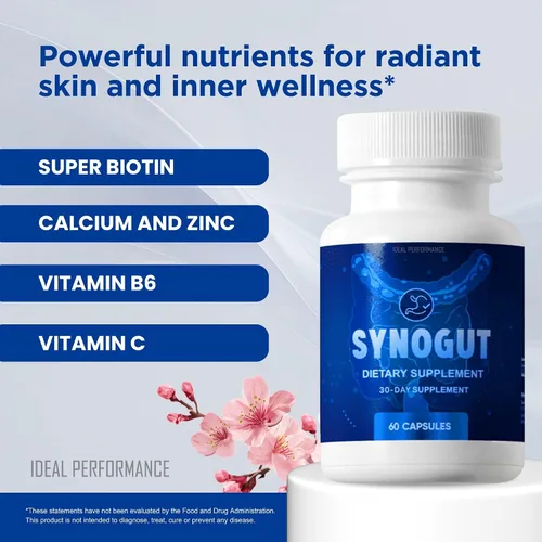 Vista 3 de IDEAL PERFORMANCE Synogut Pills Suplemento dietético para la salud intestinal (3 botellas)