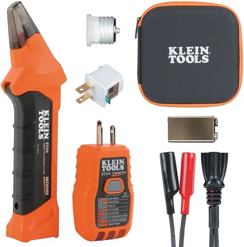 Vista 11 de Klein Tools 80016 Kit de herramientas de localizador de interruptores con accesorios, probador de salida GFCI, juego de 2 piezas, incluye Cat. No.