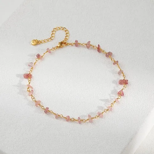 Vista 3 de MIXIZK Tobilleras doradas para mujer, joyería simple de acero de titanio para el verano