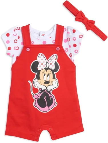 Vista 2 de Disney Minnie Mouse - Conjunto de 3 piezas de camiseta y diadema de rizo francés para bebés y niñas