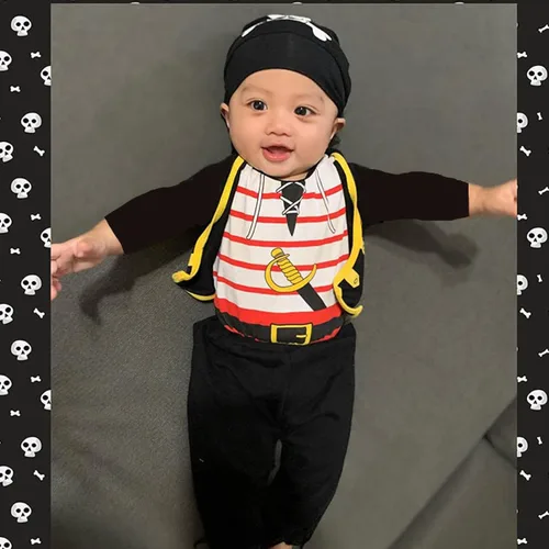 Vista 2 de Singcoco Disfraz de Halloween para niño recién nacido, traje de uniforme de bebé, ropa de mameluco