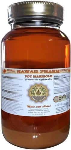 Vista 5 de Extracto líquido de caléndula (Caléndula Officinalis), tintura, suplemento de hierbas, Hawaii Pharm, fabricado en EE. UU., 2 onzas líquidas
