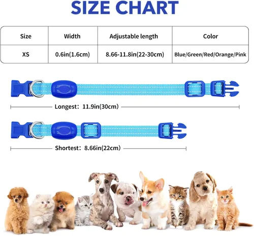 Vista 8 de Illumifun Collar LED para Perros Pequeños - Collar de Seguridad para Perros con Luz Recargable por USB, Collar con Luz de Correa de Nailon Ajustable