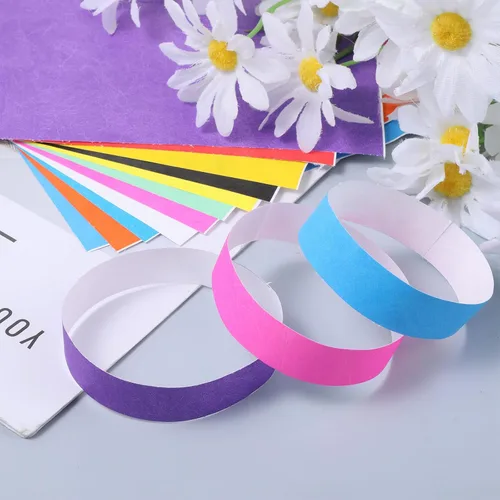 Vista 4 de 120 pulseras de 1 a 120 números consecutivos, 12 colores, impermeables, de neón, a prueba de desgarros, pulseras de admisión, boletos, pulseras