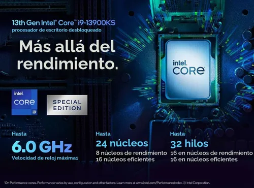 Vista 4 de Intel Core i9-13900KS Procesador de escritorio 24 núcleos (8 núcleos P + 16 núcleos E) caché de 36 MB, hasta 6.0 GHz