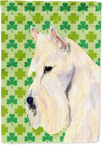 Vista 203 de Caroline's Treasures SS4442GF Affenpinscher Bandera de jardín con retrato de trébol del día de San Patricio para buzón, bandera decorativa
