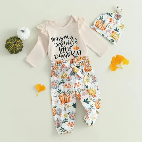 Vista 3 de Imcute Traje para el día de San Valentín para niña, mameluco de manga larga y pantalones florales lindos recién nacidos, ropa para niña recién nacida
