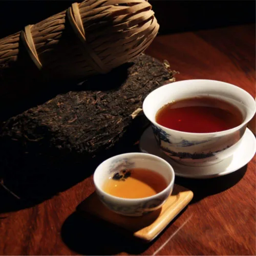 Vista 6 de Yan Hou Tang Yunnan chino orgánico comprimido de 10 años de edad, té negro fermentado maduro, 12.59 oz, regalos de té premium sin desintoxicación