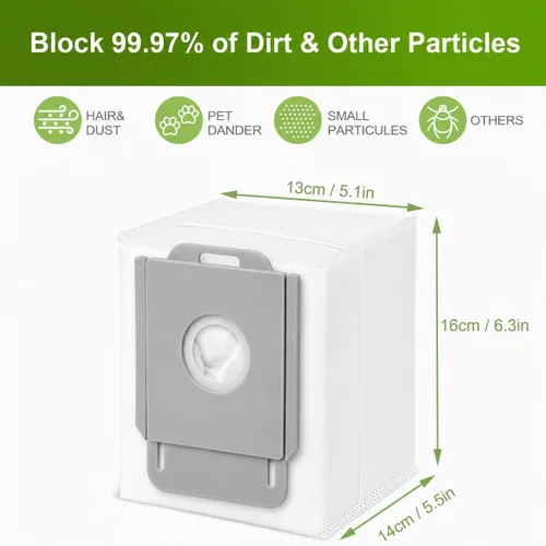 Vista 4 de KGC Paquete de 10 bolsas de vacío para iRobot Roomba i s J Series Robot