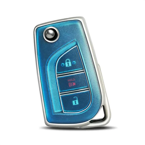 Vista 18 de Compatible con funda para llavero Toyota con patrón dorado, TPU suave, protección de 360 grados, para llave inteligente Fortuner Tundra Camry RAV4