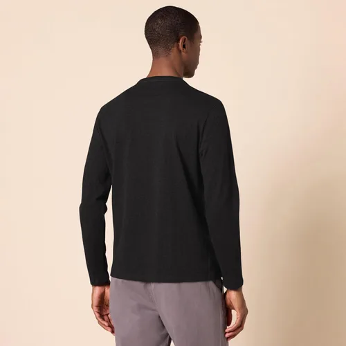 Vista 3 de Tienda Essentials Camisa de manga larga ajustada para hombre, estilo bolsillo y sin bolsillo