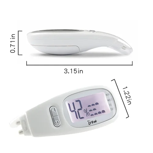 Vista 9 de Probador digital portátil de humedad facial, analizador de piel, corneómetro de hidratación facial, medidor de hidratación de la piel, probador