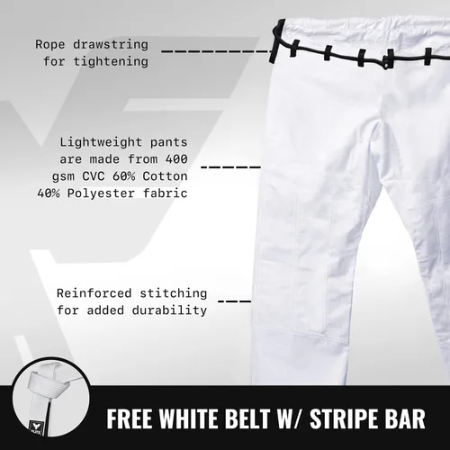 Vista 4 de Elite Sports Ultra ligero BJJ GI para mujer - IBJJF Jiu-Jitsu GI para niñas y mujeres (consulte la guía especial de tallas)