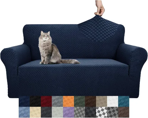 Vista 66 de YEMYHOM Funda para sofá con diseño jacquard de alta elasticidad, funda para silla de sala de estar, a prueba de mascotas, perros y gatos