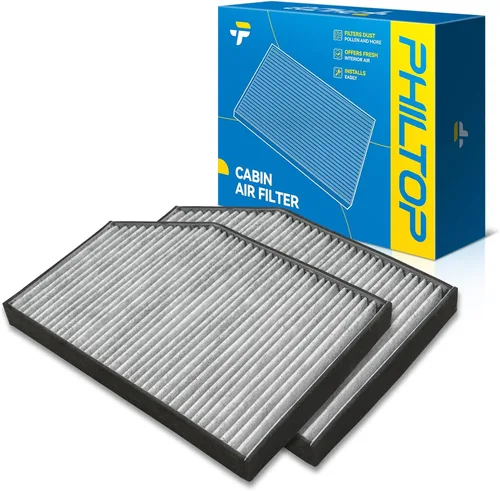 Vista 18 de PHILTOP Filtro de aire de cabina con carbón activado, compatible con CF10612 Smart Fortwo 2008, 2009, 2010, 2011, 2012, 2013, 2014, 2015-2018, Smart