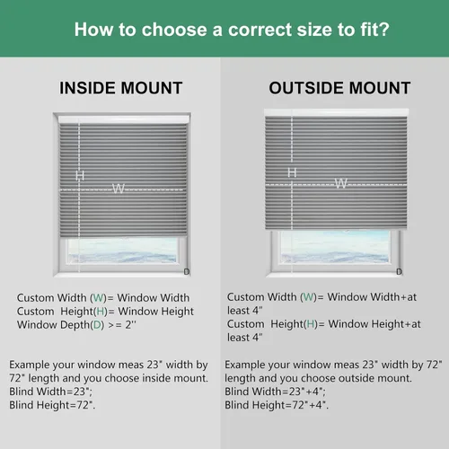 Vista 6 de Tonature Persianas Celulares de Tamaño Personalizado para Ventanas Cortinas Blackout sin Cordón Persianas Enrollables Protección UV Aislamiento
