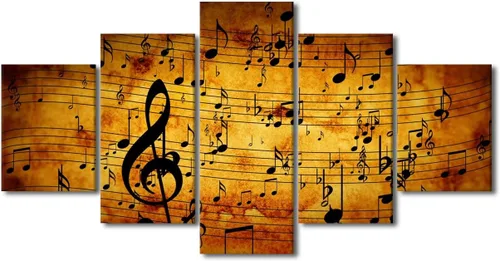 Vista 35 de Lienzo decorativo para pared, diseño de DJ Music Mixes the Track HD impreso en pinturas, 5 piezas de imágenes abstractas para sala de estar, obra