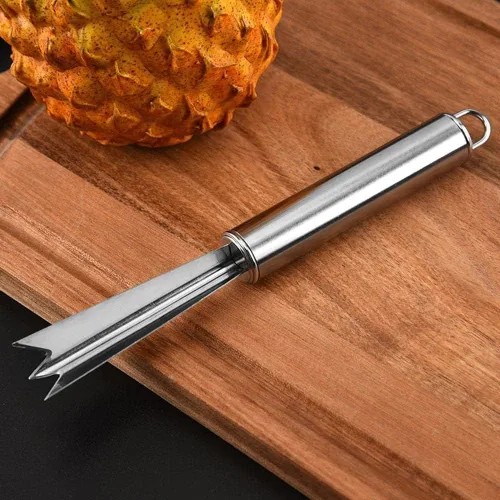 Vista 5 de Herramienta removedor de ojos de piña, clip multiusos, acero inoxidable en forma de V para fruta de cocina casera