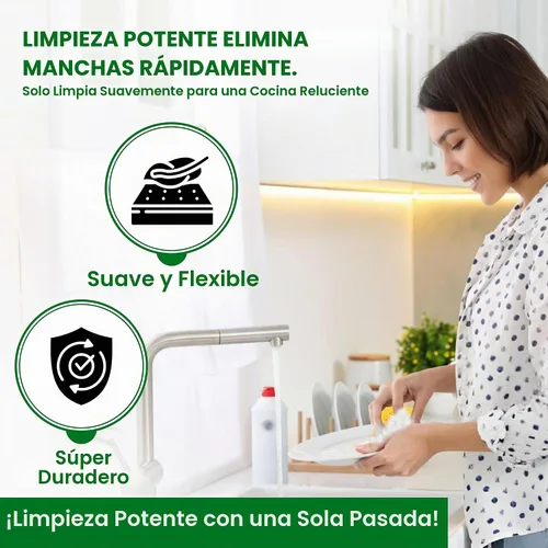 Vista 4 de Esponjas de celulosa – Paquete de 24 esponjas multicolor comprimidas naturales para cocina – A base de plantas, biodegradables, antiarañazos, secado