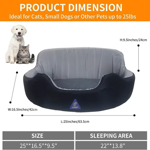 Vista 5 de Cama autocalentable para mascotas con calor ajustable y diseño reversible, 3 ajustes de temperatura, funda extraíble lavable, base impermeable