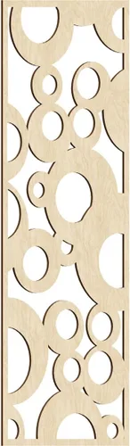 Vista 147 de 9 3/8"W x 24 3/8"H x 1/4"T Farwell Decorativos Paneles de Pared de Madera Calado, Hickory