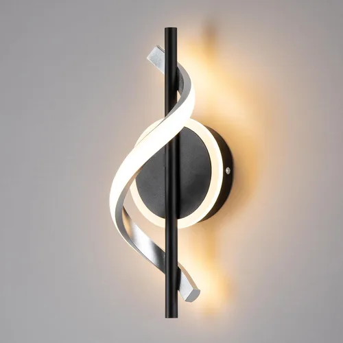 Vista 12 de EIDISUNY Apliques LED de pared para interiores, luces LED de montaje en pared de 12 W, lámpara de pared moderna en espiral, lámpara de pared de 3000