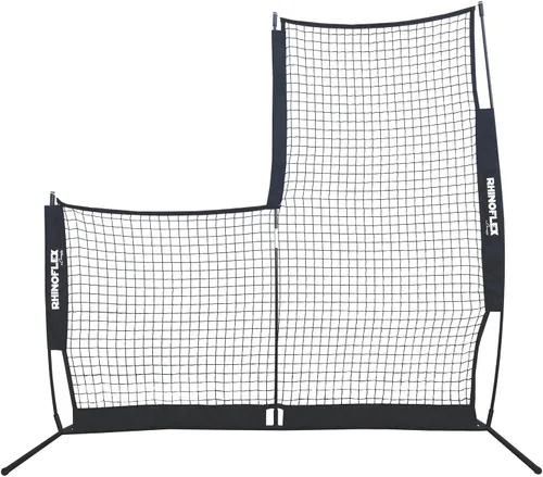 Vista 2 de Champion Sports Rhino Flex - Red de lanzamiento reversible con bolsa de transporte, color negro