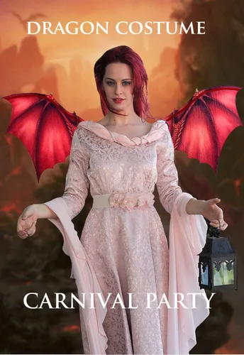 Vista 18 de Himine Alas de dragón no tejidas para adultos Cosplay Props
