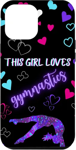 Vista 25 de Funda para iPhone 16 Gymnast This Girl Heart Loves Gymnastics Pink Teal