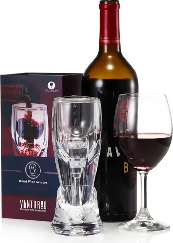 Vista 5 de Vintorio, aireador de vino Omni, decantador de primer nivel, el mejor regalo para los amantes del vino