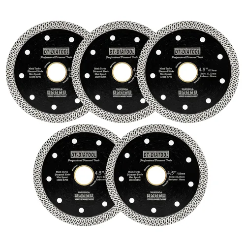 Vista 7 de DT-DIATOOL Hoja de granito de diamante de 4 pulgadas para azulejos de porcelana de mármol, disco de corte de diamante de cerámica con segmentos