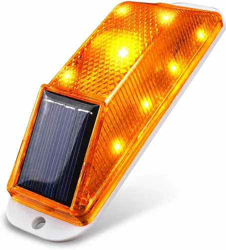 Vista 11 de Luz de advertencia estroboscópica solar: Lámpara de advertencia LED estroboscópica sensible, súper brillante, IP65, impermeable, control de luz