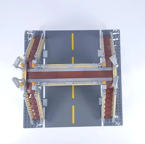 Vista 7 de General Jim's Pasarela de calle peatonal, bloques de construcción modulares, bloques de construcción de 307 piezas, juego de juguete para calles
