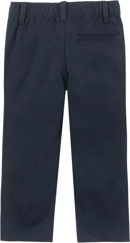 Vista 2 de Nautica Boys School Uniform Twill Khaki Pants, Flat Front & Elasticized Waistband, Zipper Closure With Faux Button