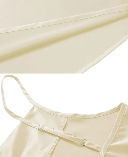 Vista 5 de TOUTOUAI - Blusas de tirantes de satén con cuello holgado para mujer