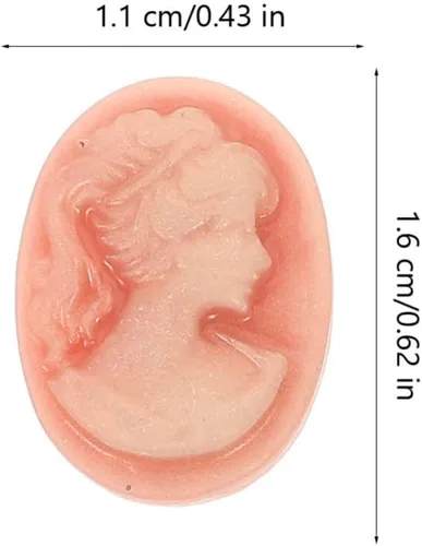 Vista 7 de COHEALI 48 piezas de cabujones de resina, adornos de cabeza de belleza en relieve, dijes de espalda plana para hacer joyas, manualidades, caja