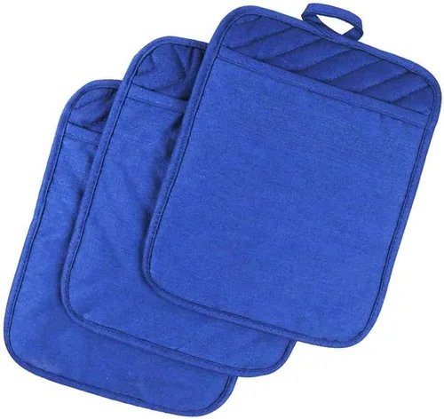 Vista 10 de Anyi Juego de soportes para ollas y guantes de horno de 7 x 9 pulgadas, resistentes al calor, de algodón, con bolsillo para ollas, características