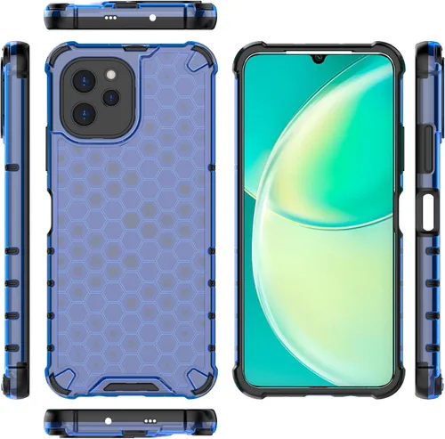 Vista 113 de Pzwoxukhov Funda compatible con Huawei Nova 3i, compatible con Huawei P Smart+ 2018 Honeycomb Anti-Drop Shock-Absorbing Case Negro