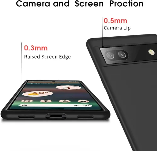 Vista 4 de X-level - Funda para Google Pixel 6a, ajuste delgado, color negro
