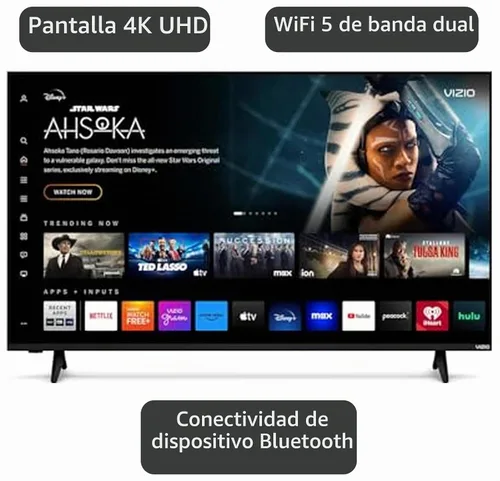 Vista 3 de VIZIO Smart TV 4K UHD de 50 pulgadas con Dolby Vision HDR HDR10+ HLG, Full Array LED, compatible con Bluetooth, DTS Virtual X, HDMI VRR, motor