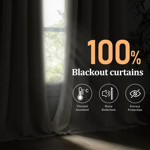 Vista 11 de Cortinas opacas boho para dormitorio de 84 pulgadas de largo, 2 paneles, cortinas con ojales de mediados del siglo XX, cortinas para oscurecimiento